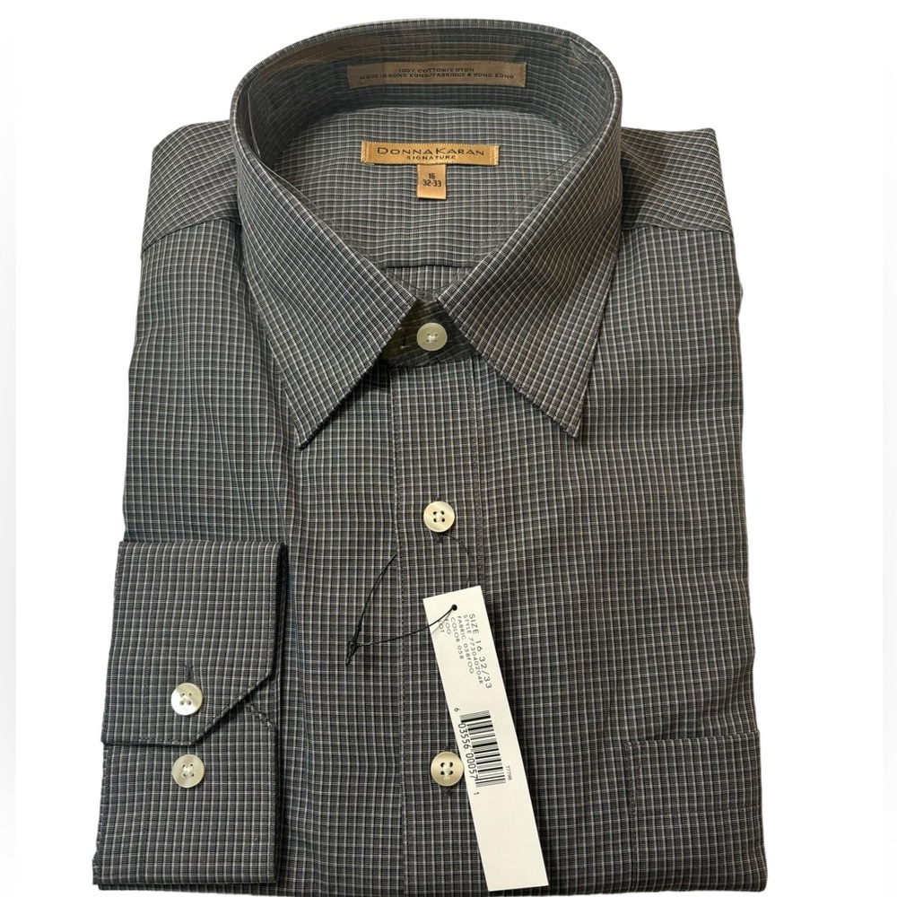 Men’s Vintage NWT Donna Karan Signature L/S Collared Shirt sz 16 32-33